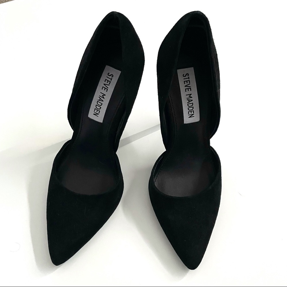 Steve Madden NWOT black suede heels